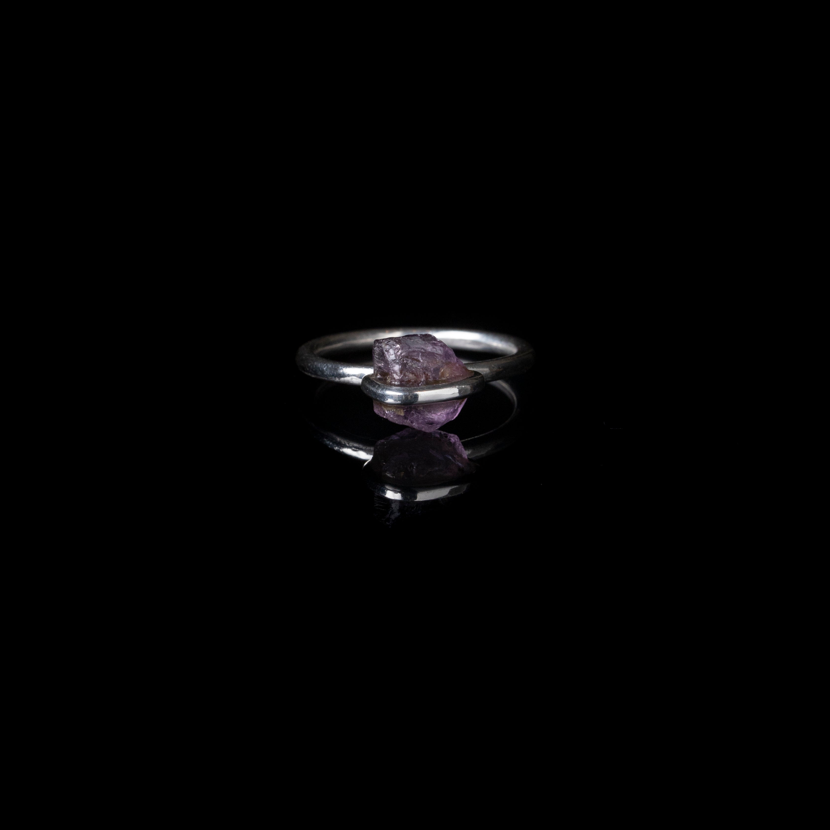 Amethyst Rough Stone Ring