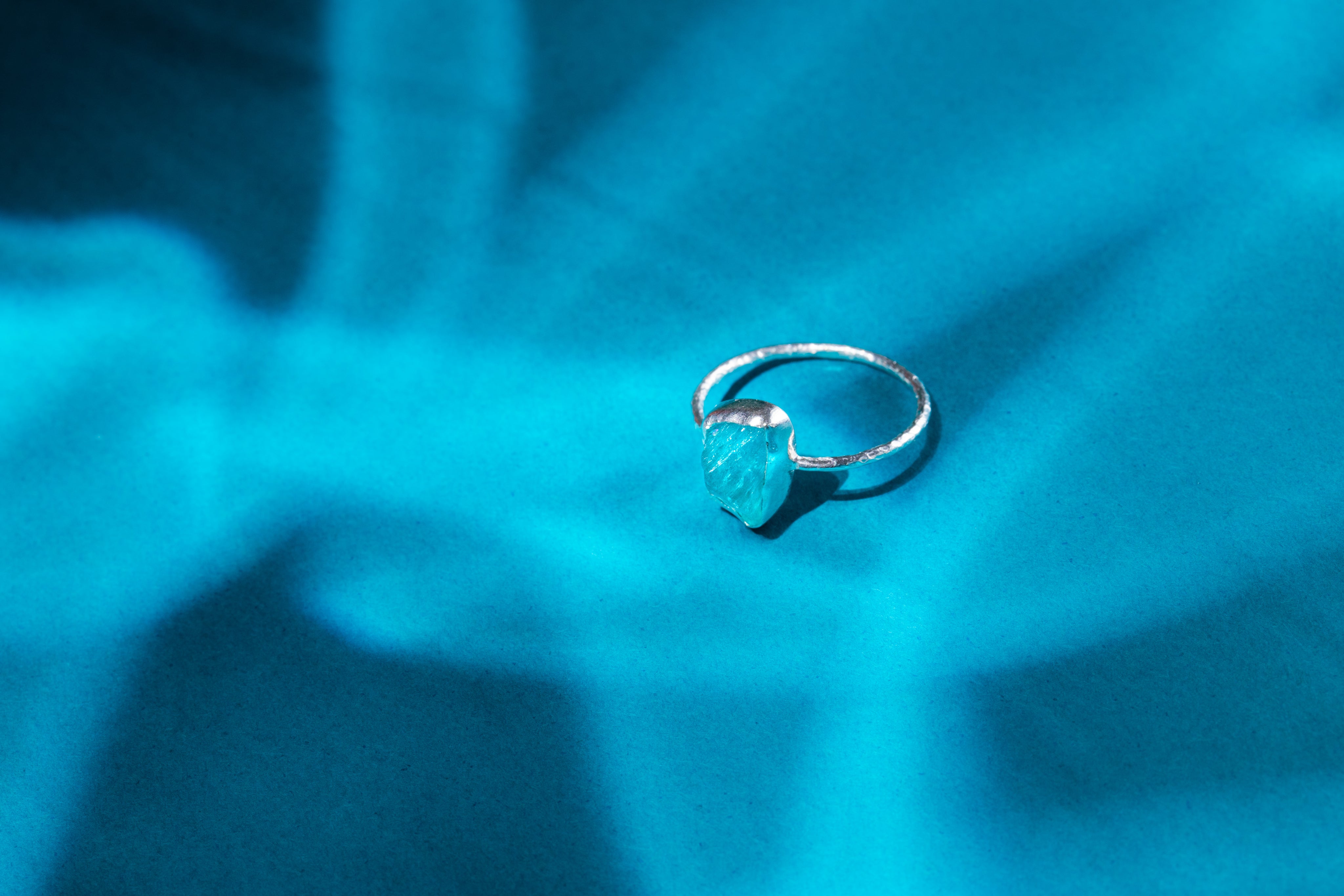 Apatite Rough Stone Ring