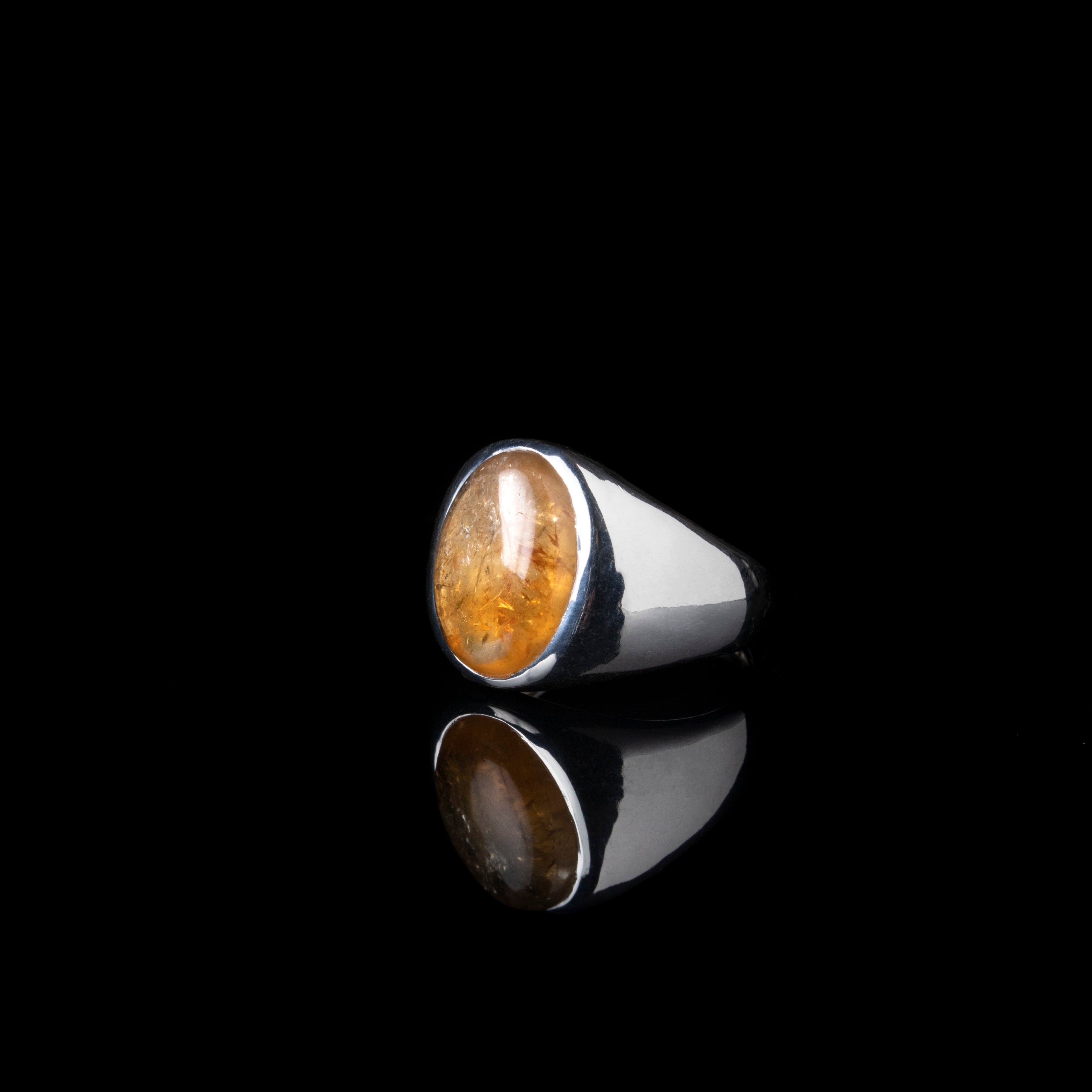 Citrine Unisex Cab Ring
