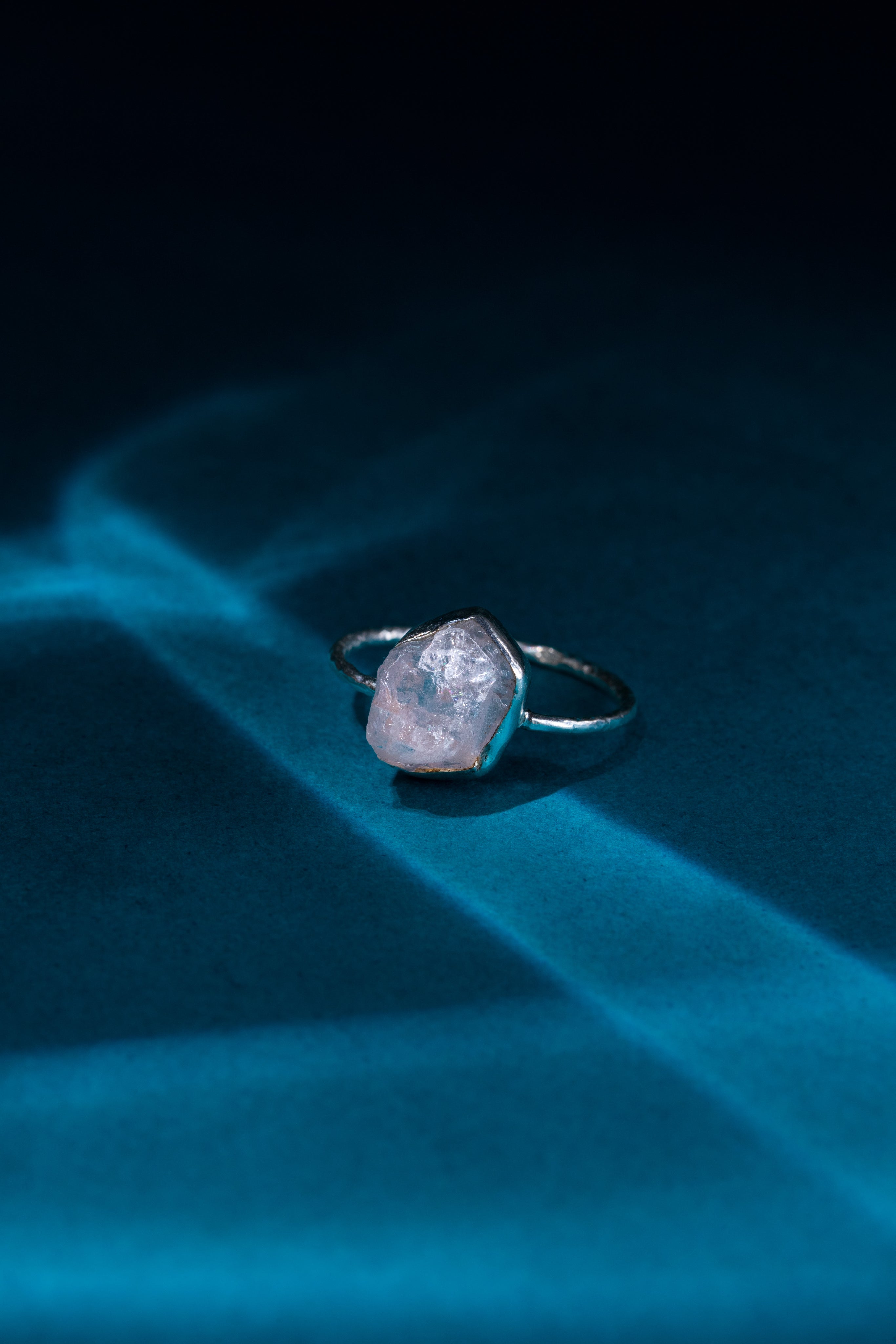 Morganite Rough Stone Ring