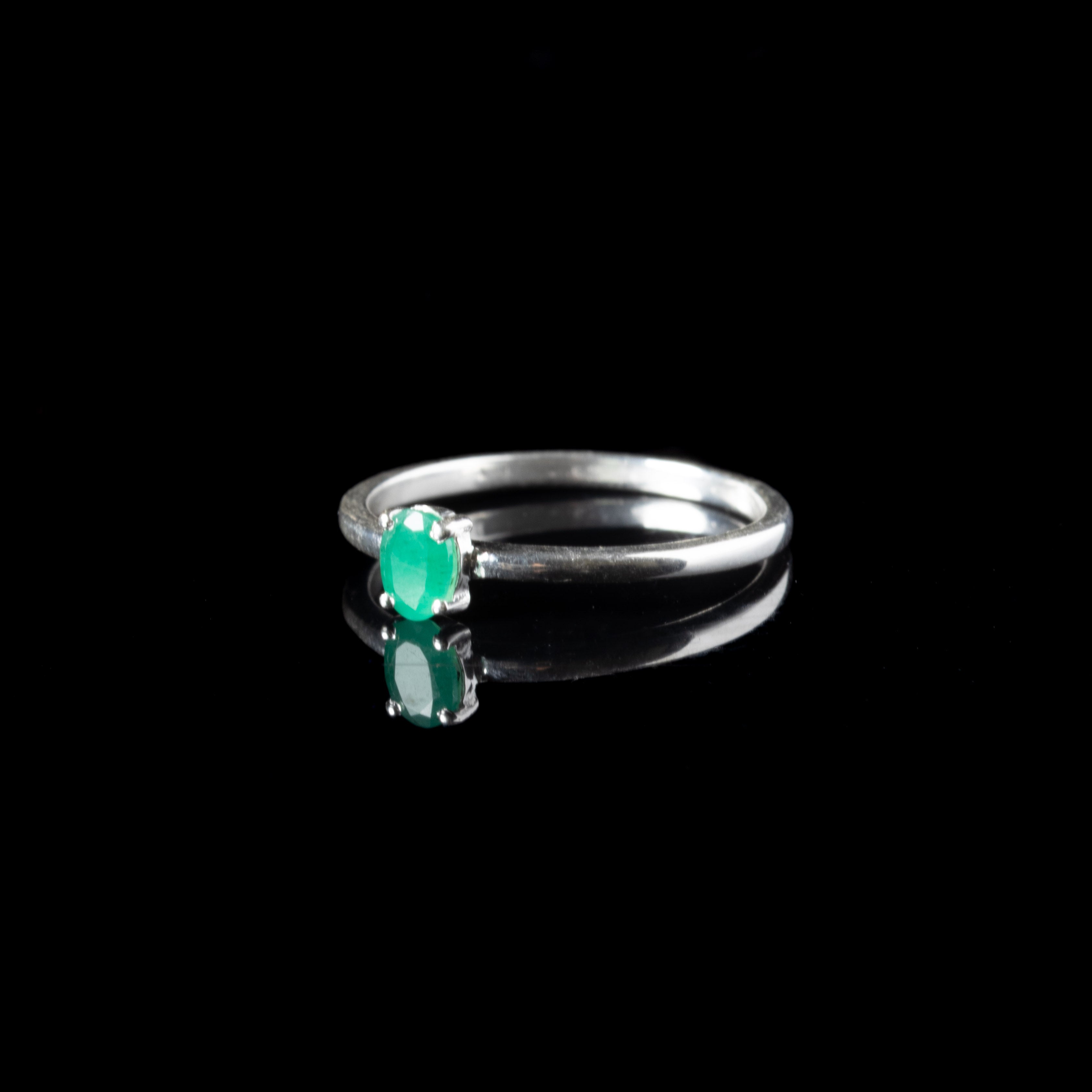 Small-Cut Emerald Ring