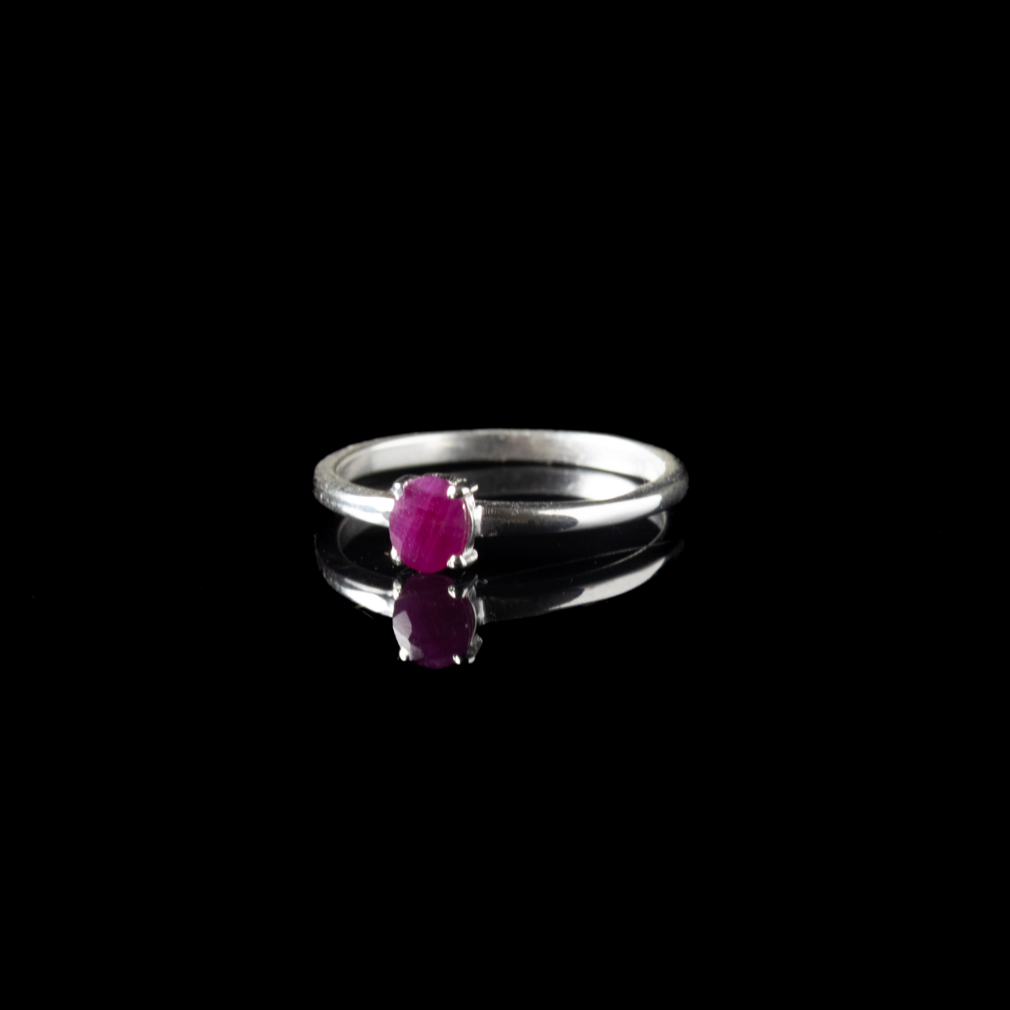 Small-Cut Ruby Ring