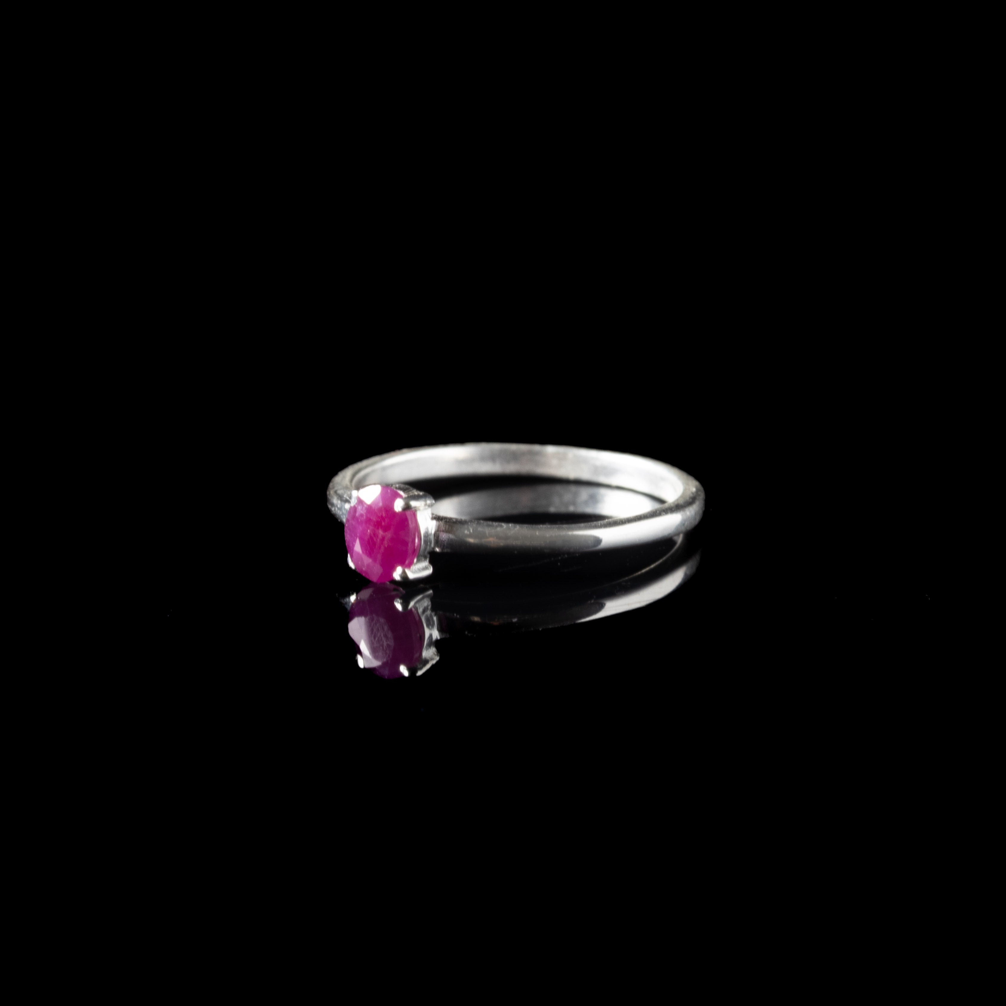 Small-Cut Ruby Ring