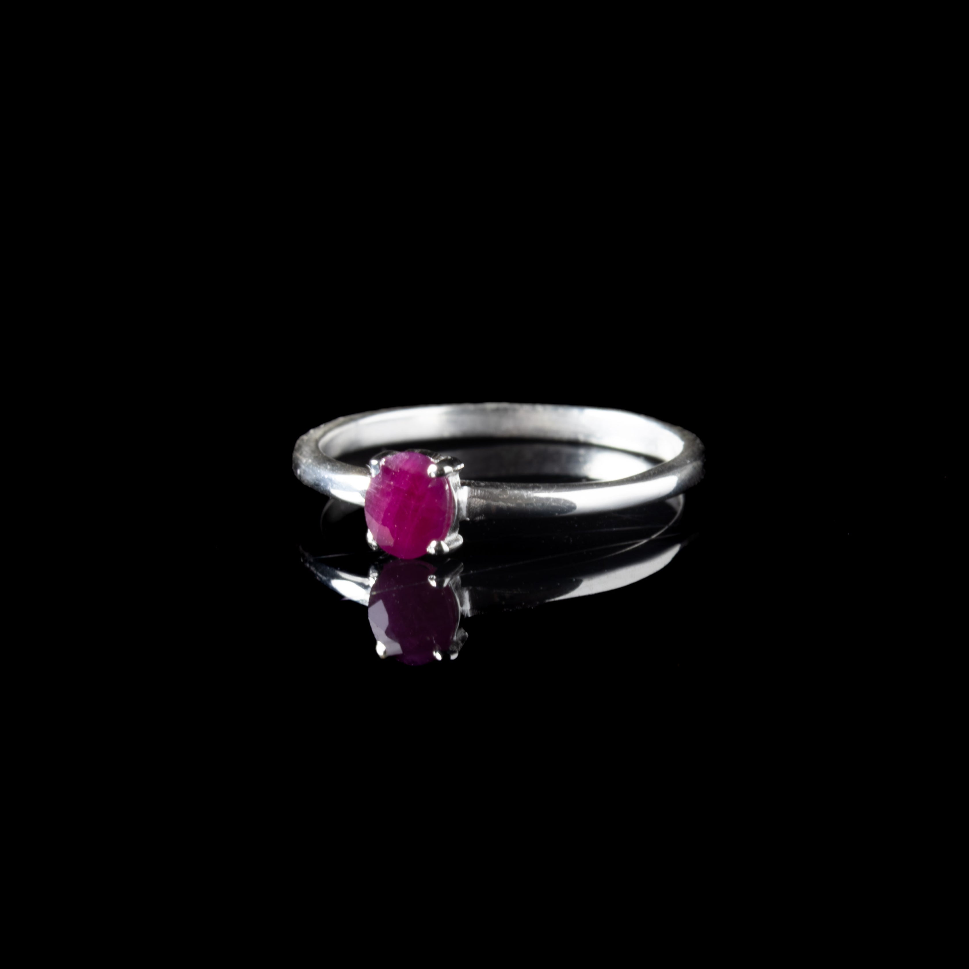 Small-Cut Ruby Ring