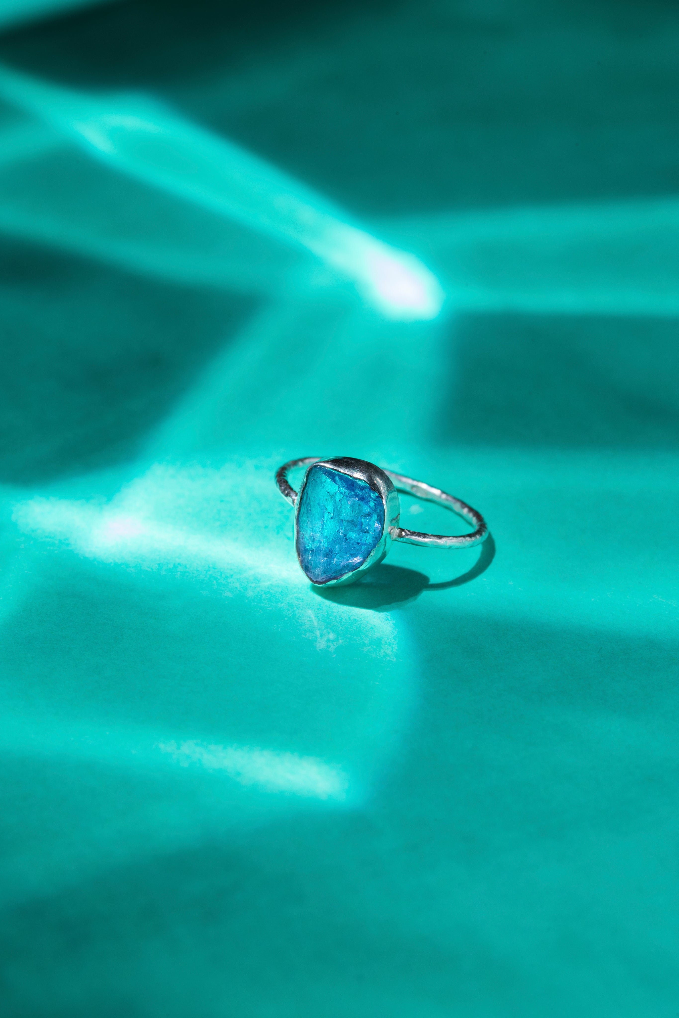 Tanzanite Rough Stone Twin Ring