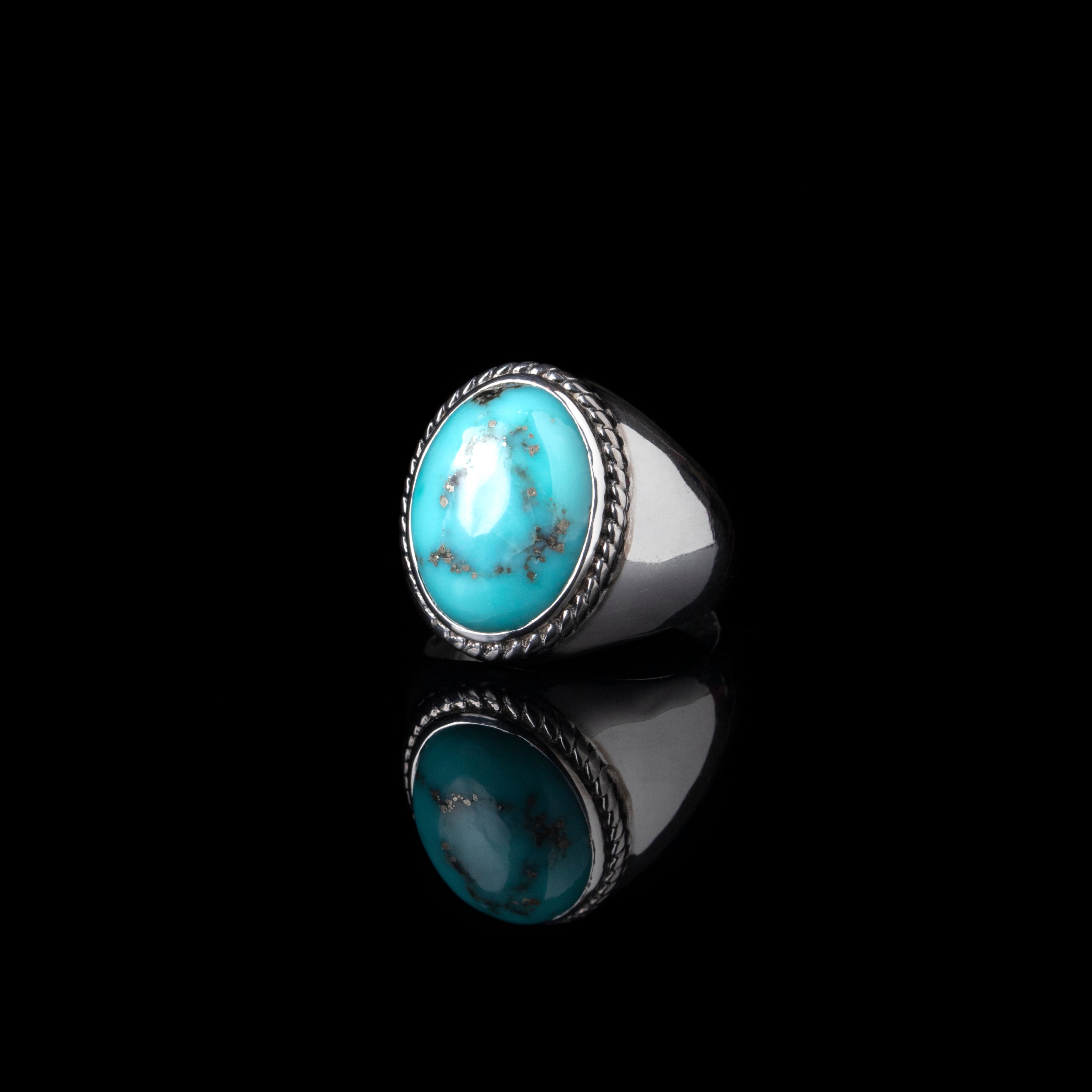 Turquoise Braided Unisex Cab Ring