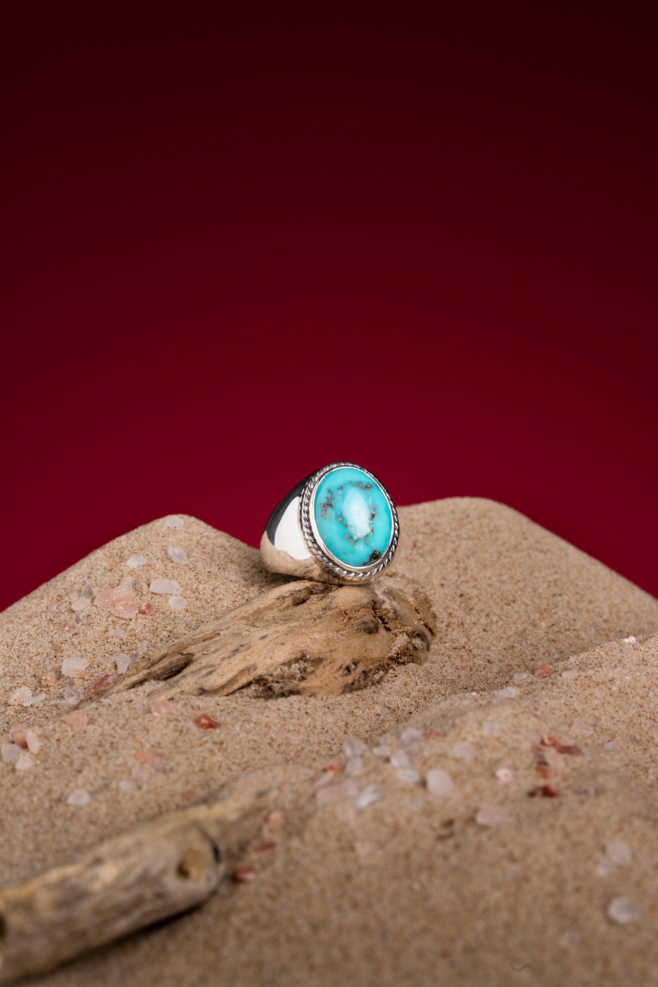 Turquoise Braided Unisex Cab Ring